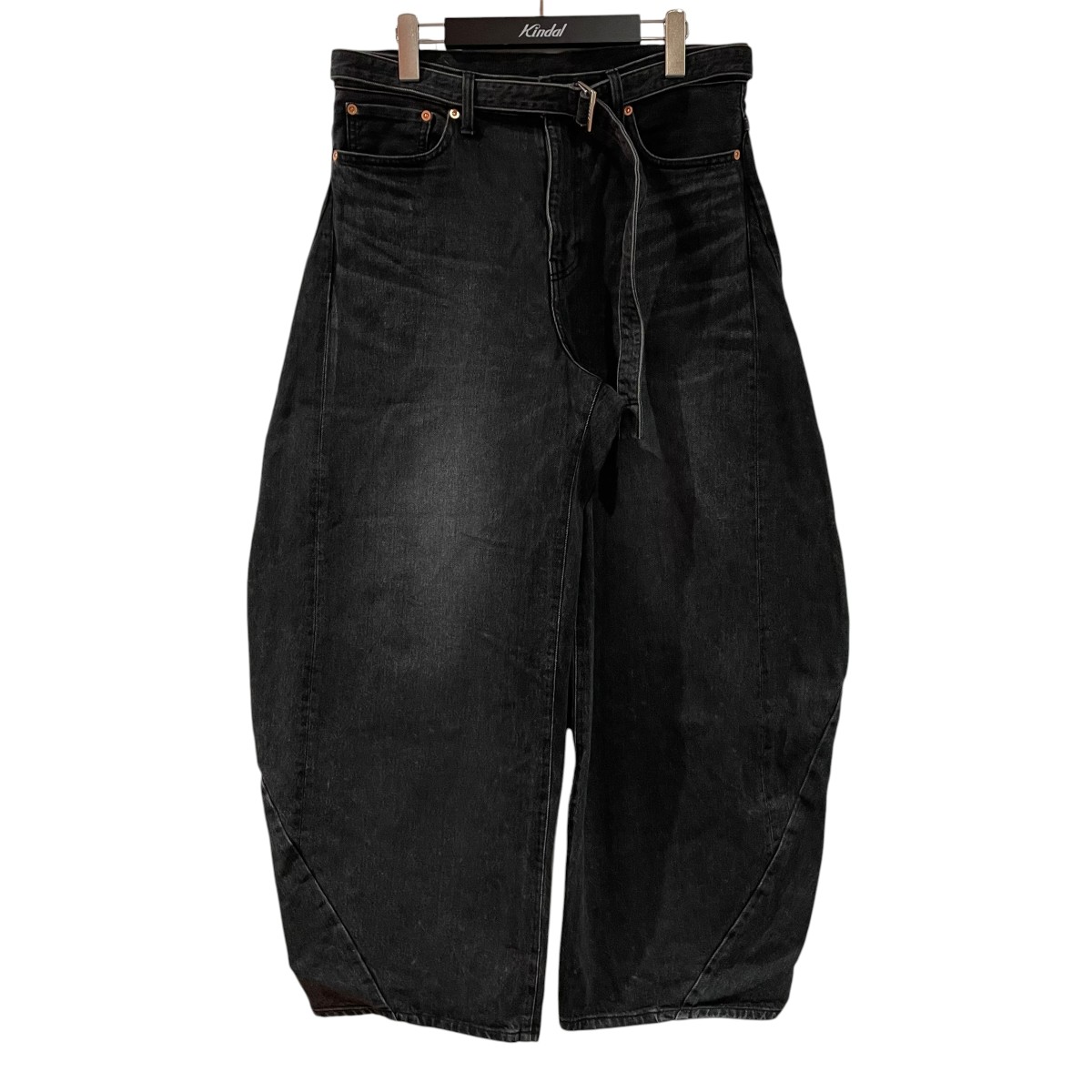 【中古】sacai ベルテッドデニムパンツ 26-03930M 黒いこと 大きさ：2 【230426】（サカイ）