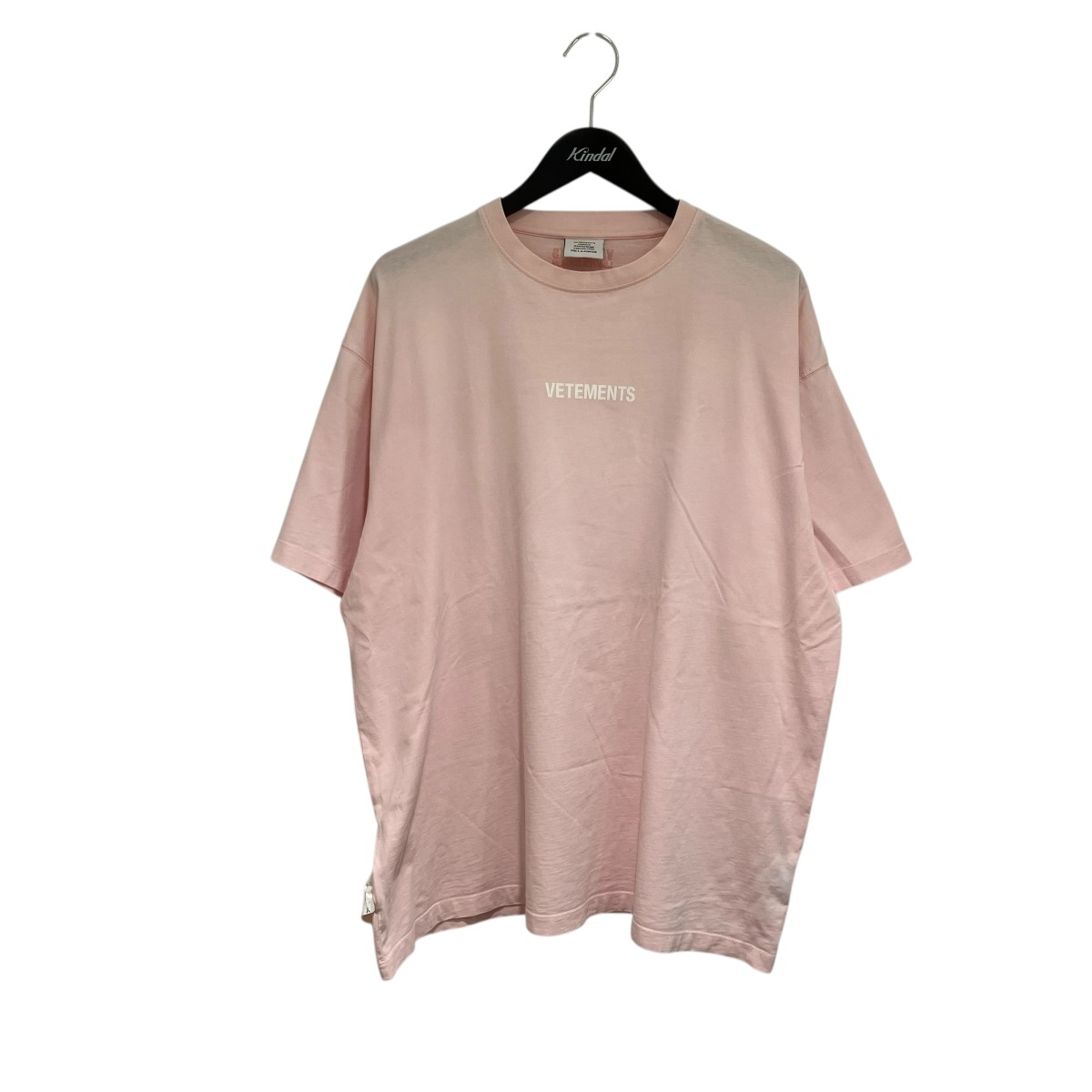 【中古】vetement 半袖Tシャツ UE52TR120P ピンク サイズ:XS 【230426】(ヴェトモン)|ブランド古着のカインドオル