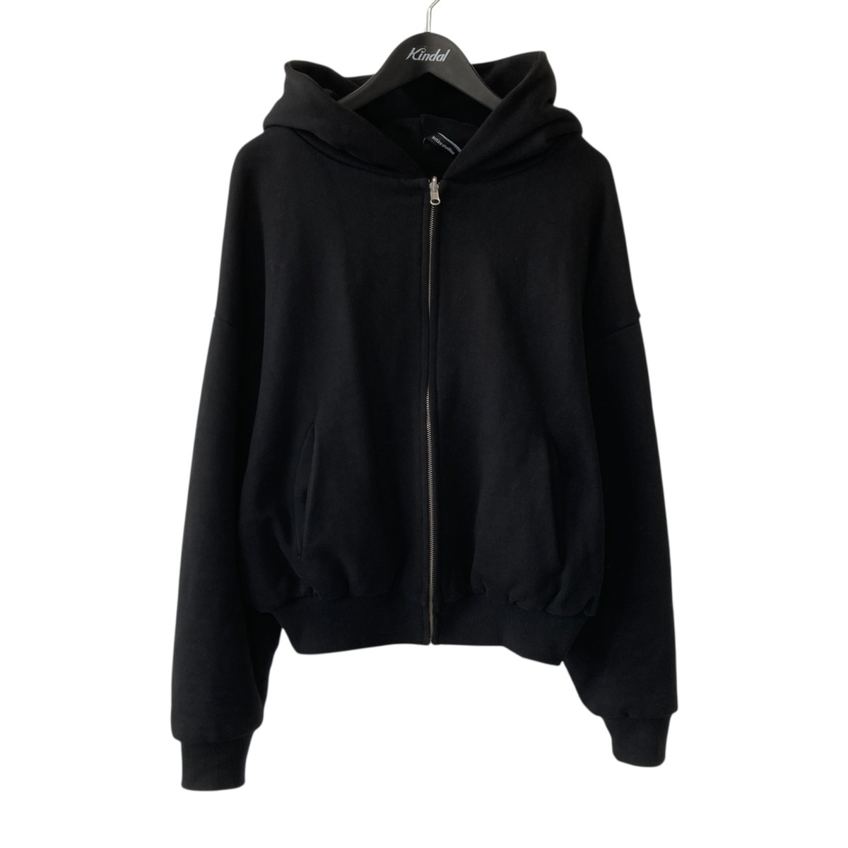 【中古】\u003cBR\u003eENTIRE STUDIOS\u003cBR\u003eThermal Hood ジップパーカー ES2488 黒いこと 大きさ：S\u003cBR\u003e【通貨価値思いなおす】
