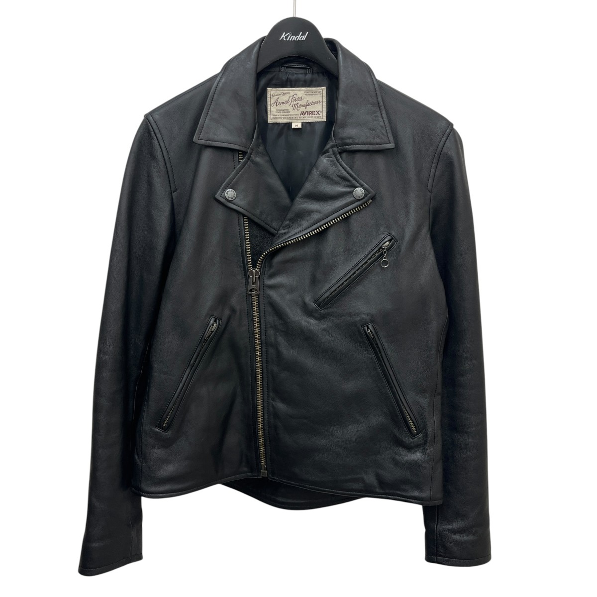 【中古】AVIREX なめし革上衣 783-4950024 黒いこと 大きさ：M 【240426】（アビレックス）