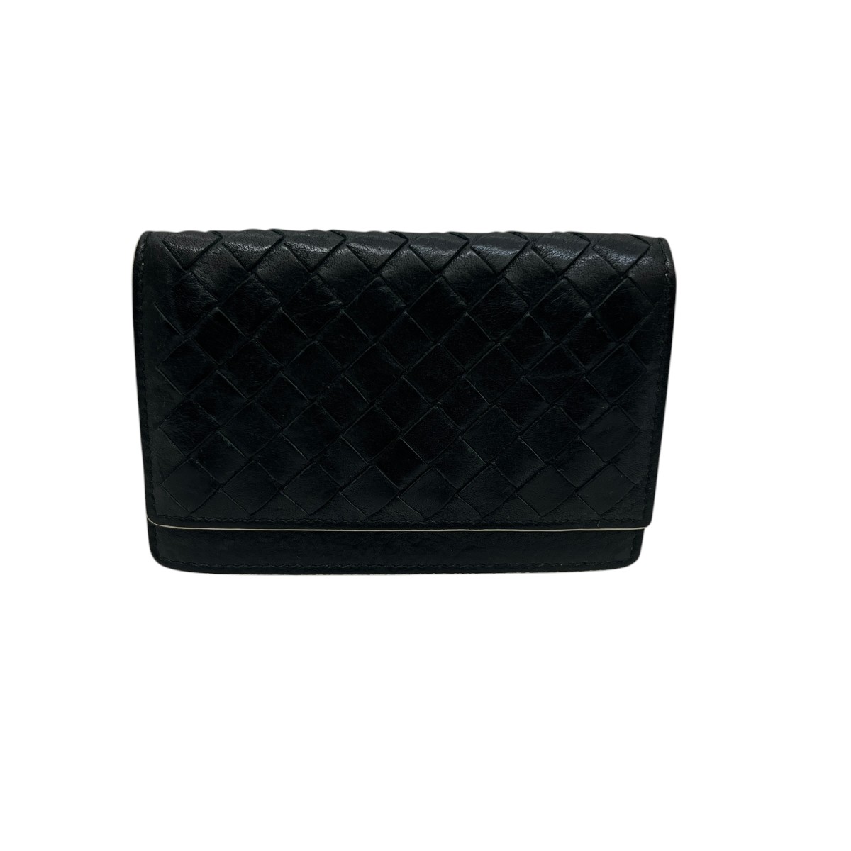 【中古】BOTTEGA VENETA 歌留多入れもの 黒いこと 【240426】（ボッテガヴェネタ）