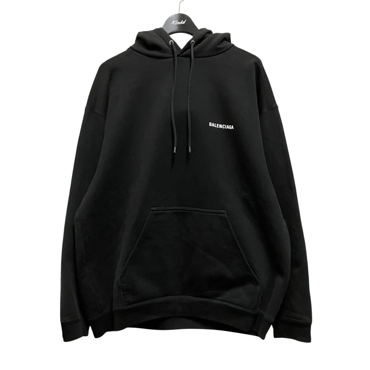 【中古】BALENCIAGA Logo Medium Fit Hoodie ティーシャツパーカー 600583 TIV84 黒いこと 大きさ：M 【240426】（バレンシアガ）