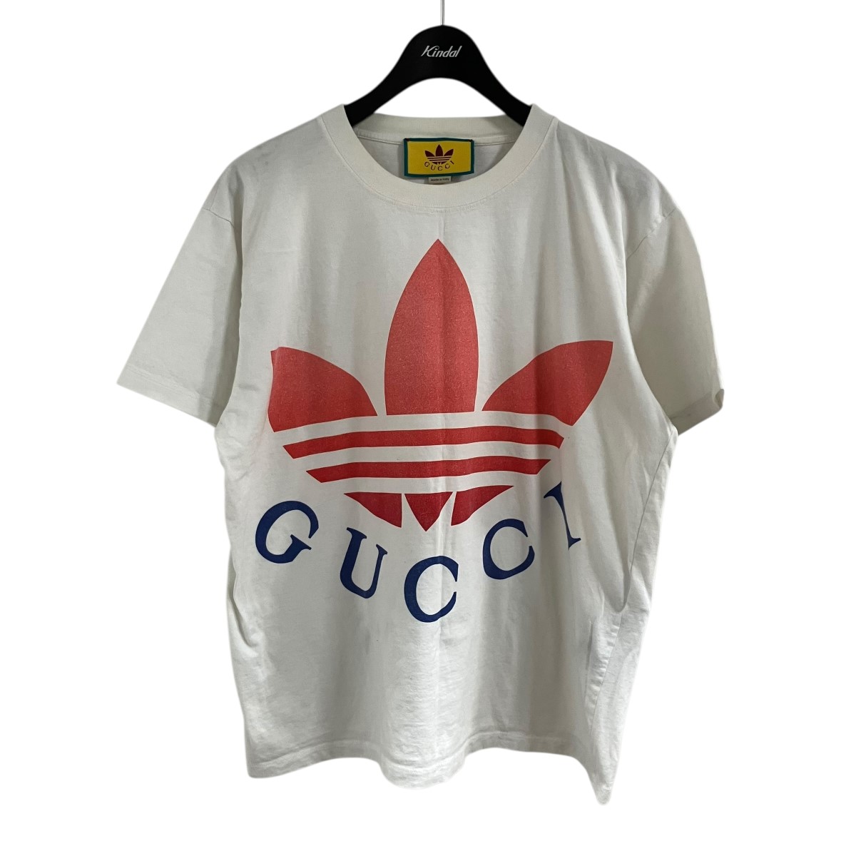 【中古】GUCCI×adidas ロゴタイプ刷り上げるプルオーバー 白いこと×赤いこと 大きさ：XS 【240426】（グッチ×アディダス）