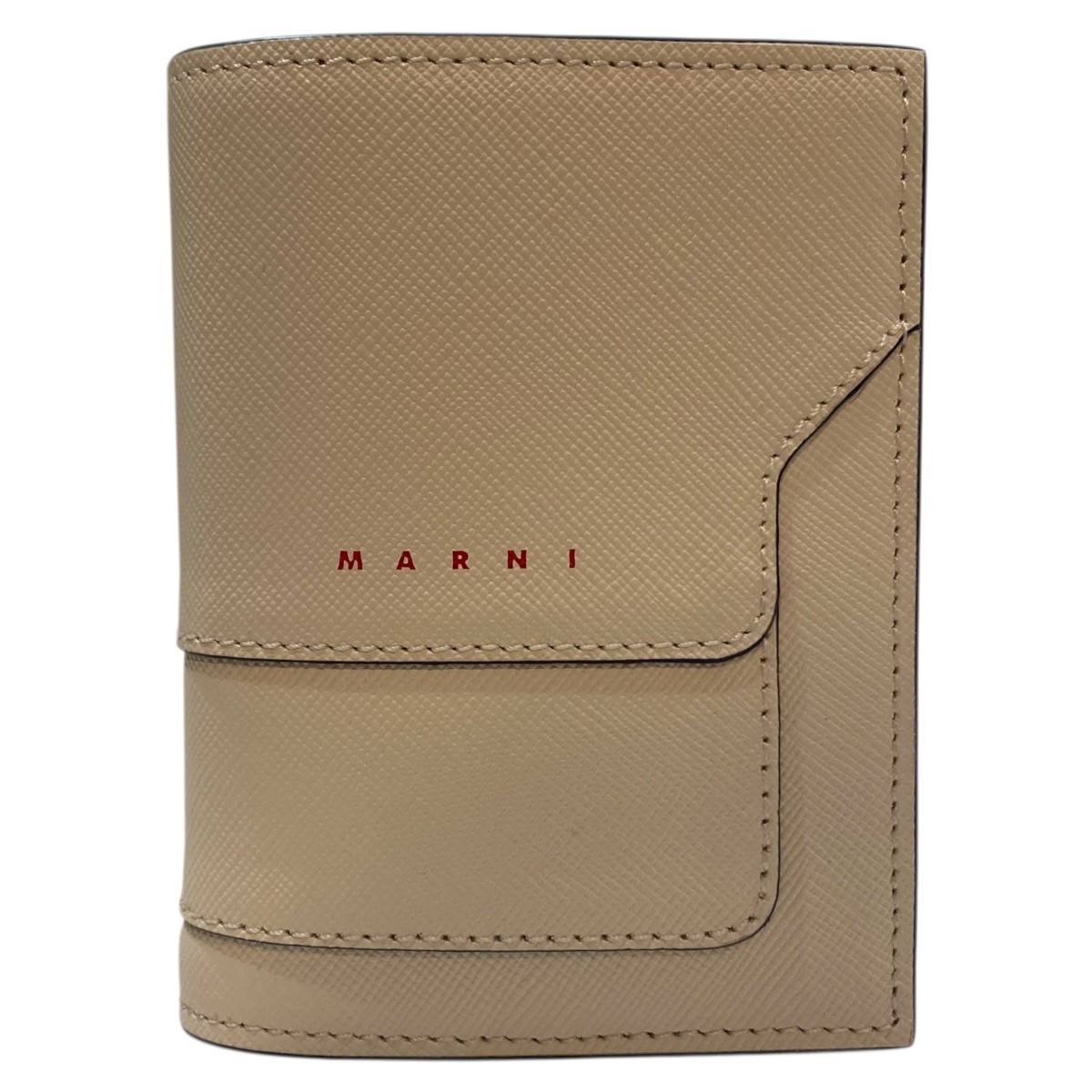 【中古】MARNI2つ折り財布 サフィアーノレザー PFMOQ14U27 アイボリー【価格見直し】｜ブランド古着のカインドオル