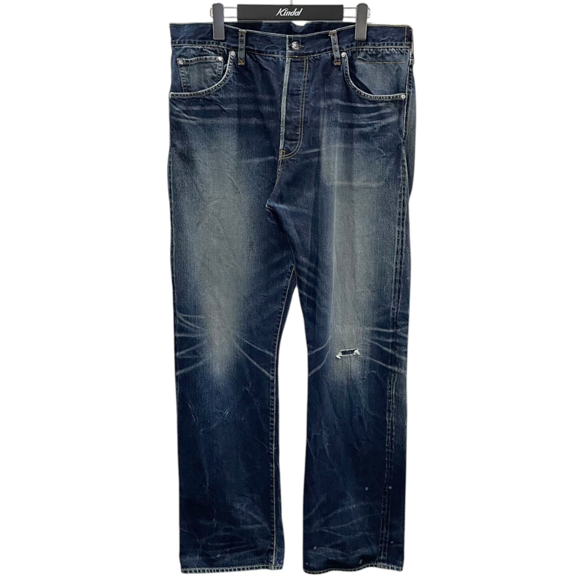 【中古】\u003cBR\u003eVISVIM\u003cBR\u003e21AW 製作ジーンズズボン下 Social Sculpture High Waist Jeans ソーシャルスカルプチャー ご機嫌酉の方角 デニム 16 DRY-18 0121205005025 インディゴ 大きさ：5\u003cBR\u003e【必要経費思いかえす】