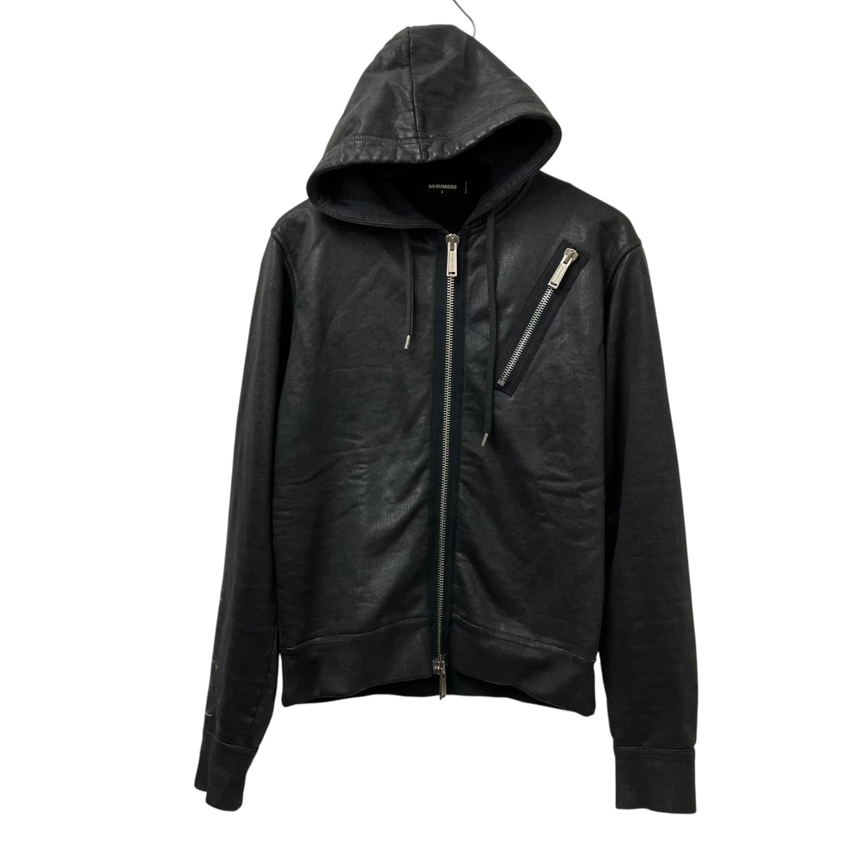 【中古】DSQUARED2 上塗り製作 ジップパーカー 74HG002325030 黒いこと 大きさ：S 【030626】（ディースクエアード）