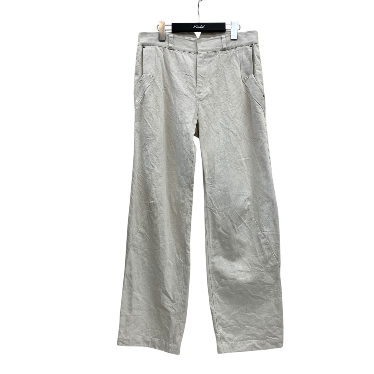 【中古】RIKU UMEHARAコットンパンツ CREASE ACTIVE PANTS アイボリー サイズ:M【価格見直し】|ブランド古着のカインドオル