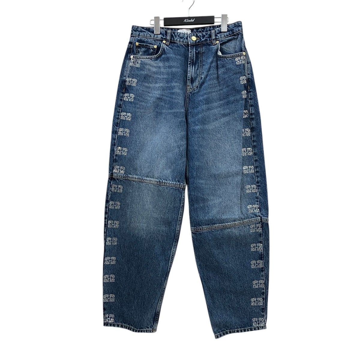 【中古】Ganni ラインストーンデニムパンツ インディゴ 大きさ：29 【250426】（ガニー）