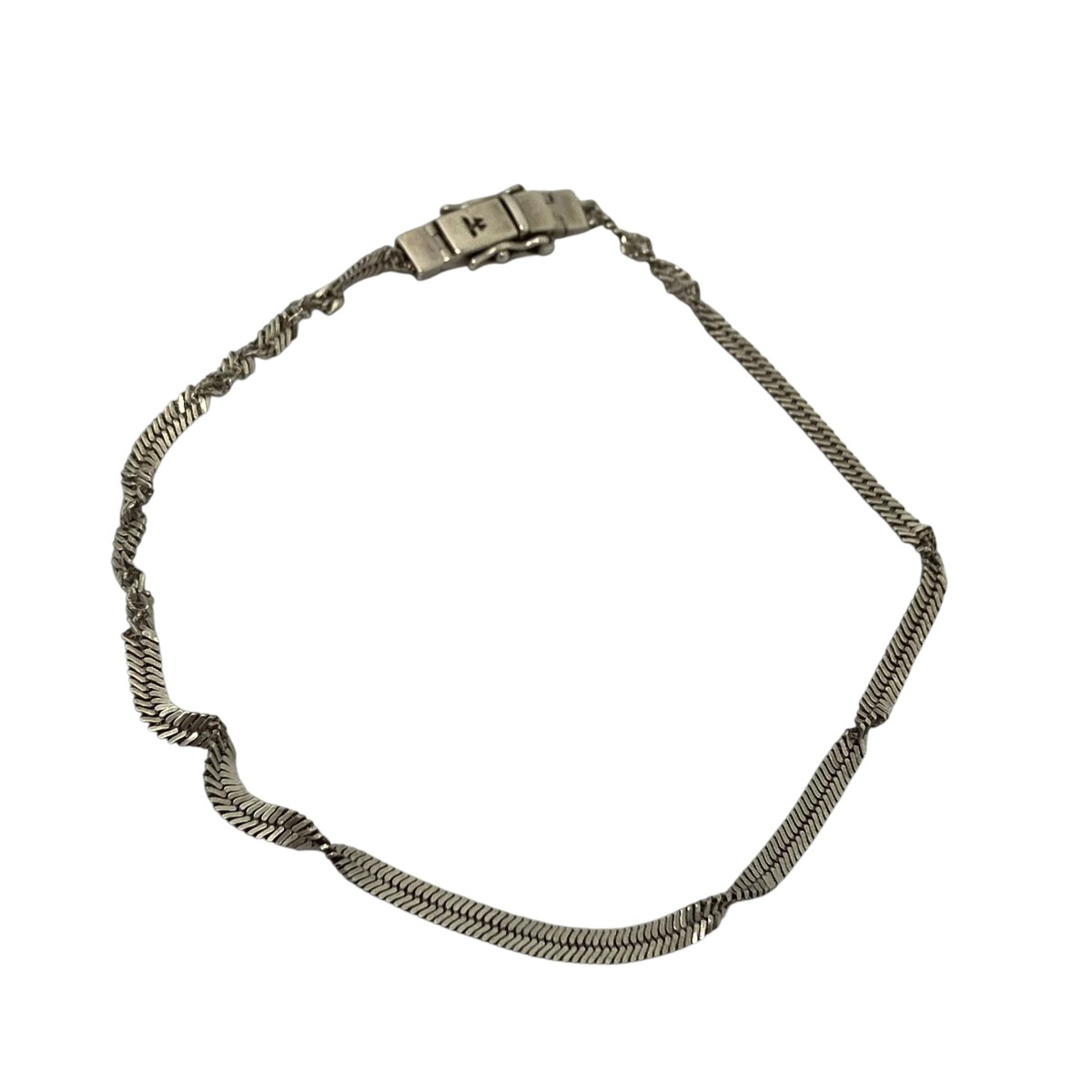 【中古】TOM WOOD HERRING BONE BRACELET ヘリンボーンブレスレット しろがね色 【250426】（トム白木）