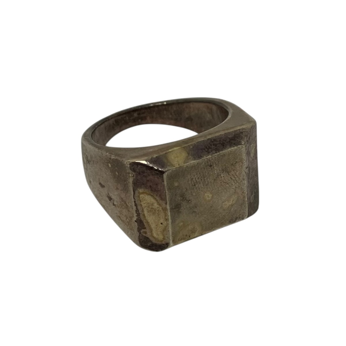 【中古】WAKAN SILVER SMITH 真四角輪っか しろがね色 大いさ：20号 【250426】（ワカンシルバースミス）