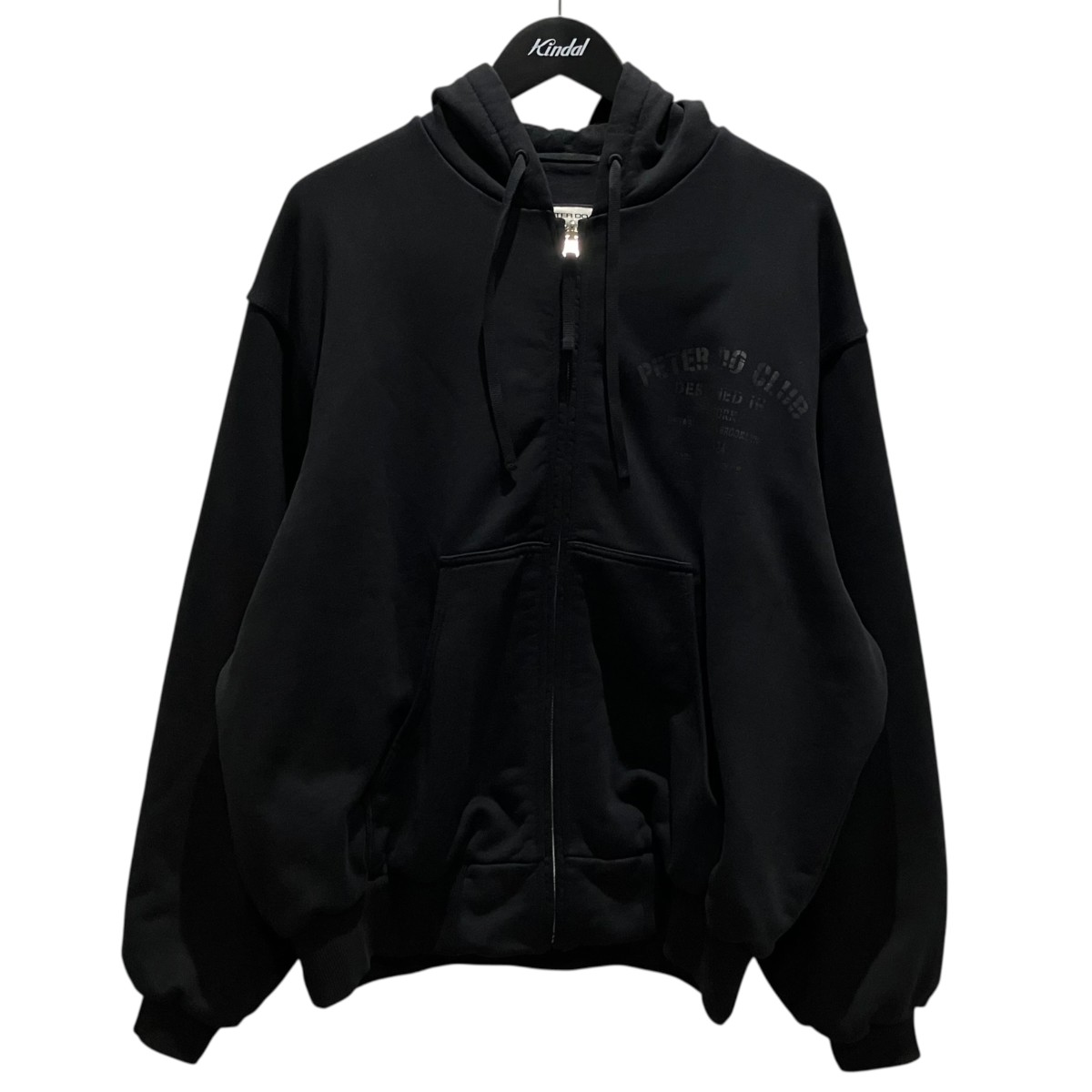 【中古】PETER DO 26SS 【PD CLUB REVERSIBLE ZIP HOODIE】 ジップパーカー PD-CLUB-5115 黒いこと 大いさ：M 【250426】（ピータードゥ） メンズファッション-パーカー