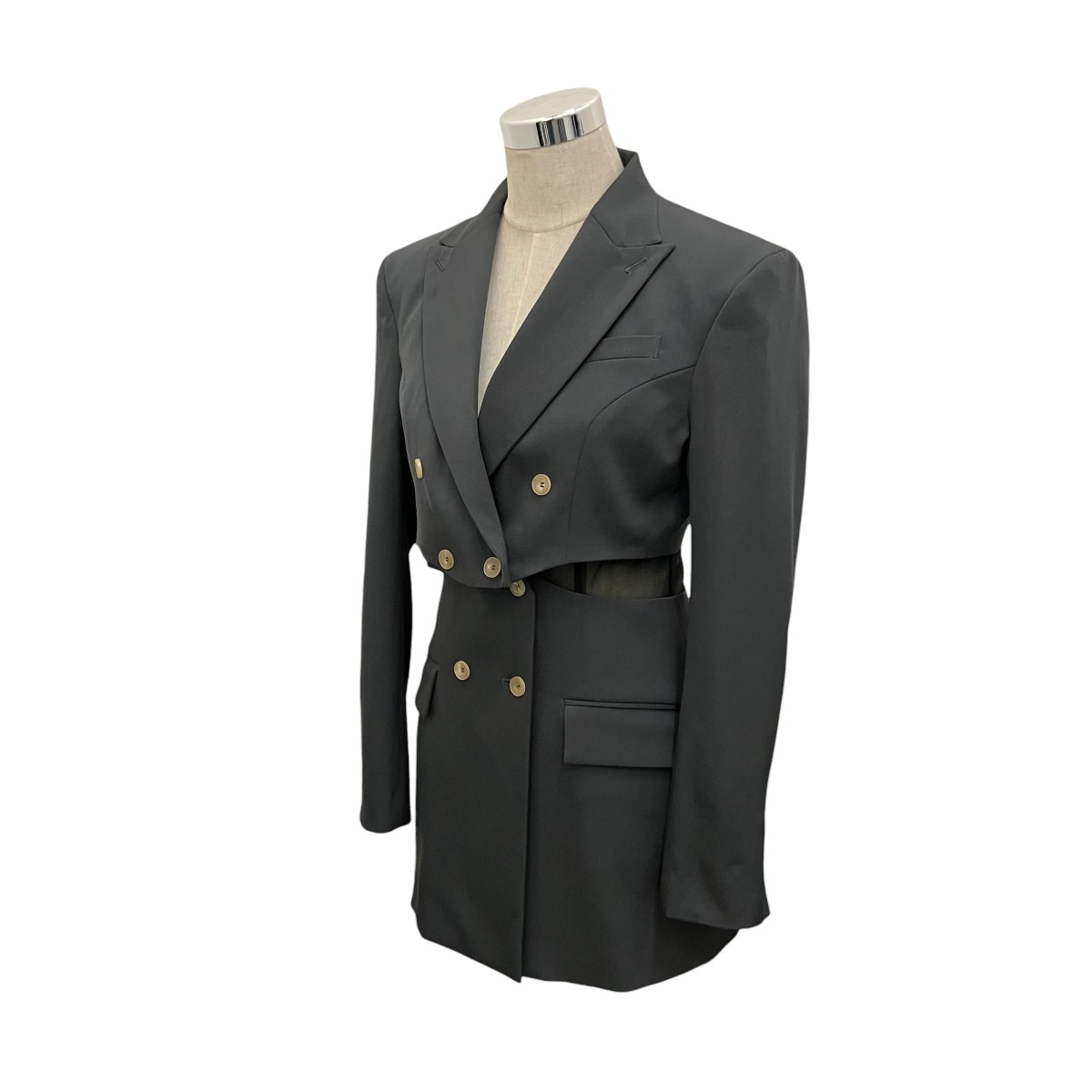 【中古】FETICO【3-WAY TAILORED JACKET】 カッティング3Wayジャケット FTC252-0204 グレー サイズ：1【価格見直し】｜ブランド古着のカインドオル