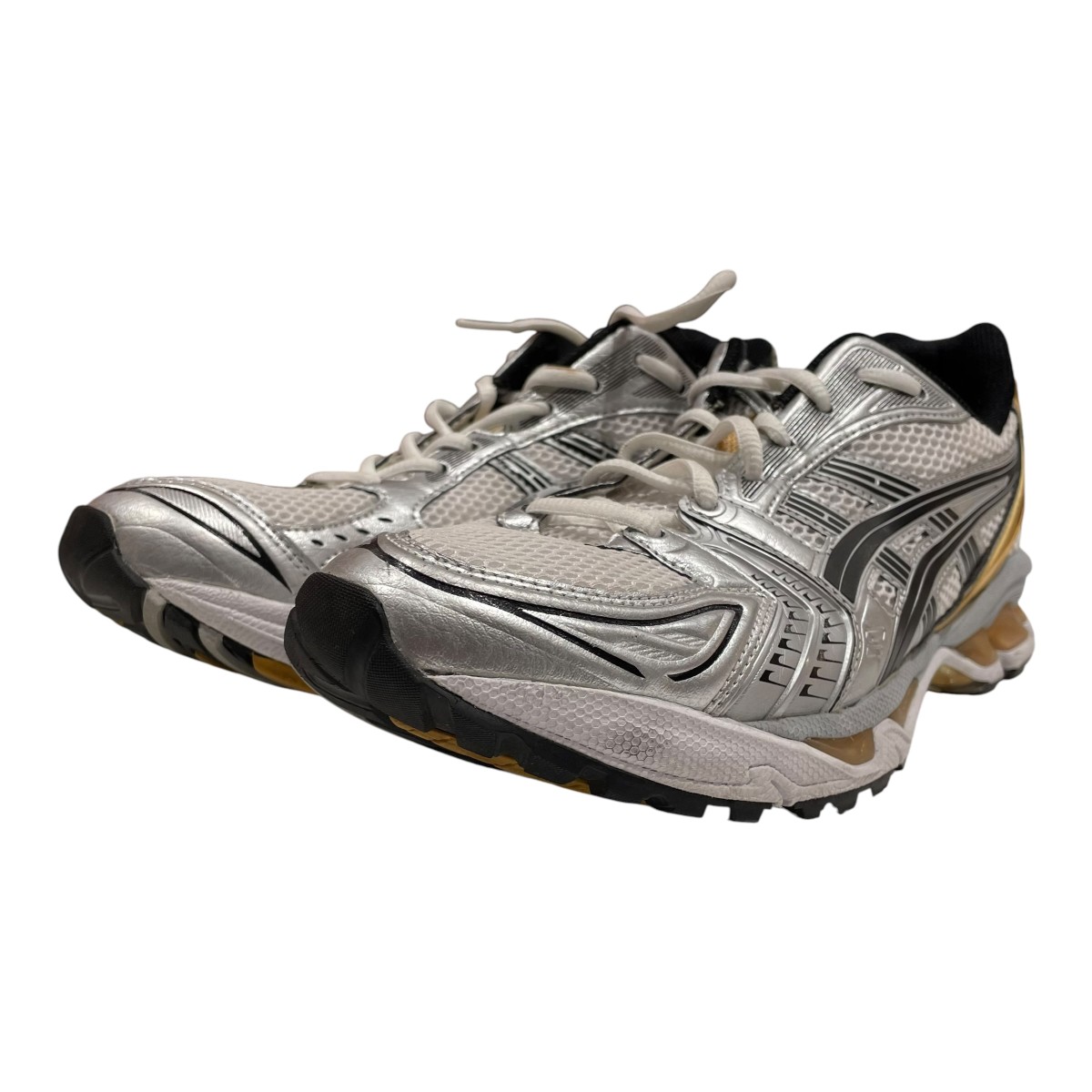 【中古】asics GEL-KAYANO 14 ローカットスニーカー 1201a019 しろがね色 大きさ：28 【250426】（アシックス）