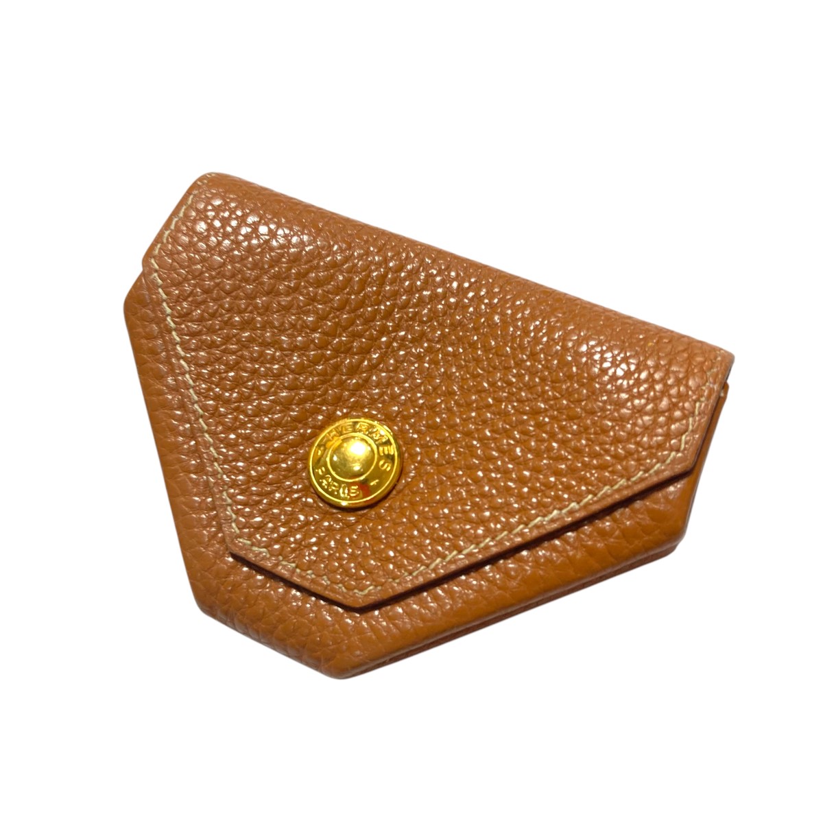 【中古】HERMES □D目じるし パウダーコンパクトコインケース ル ヴァンキャトル 赤銅色 【260426】（エルメス） レディース財布-バッグ・小物・ブランド雑貨
