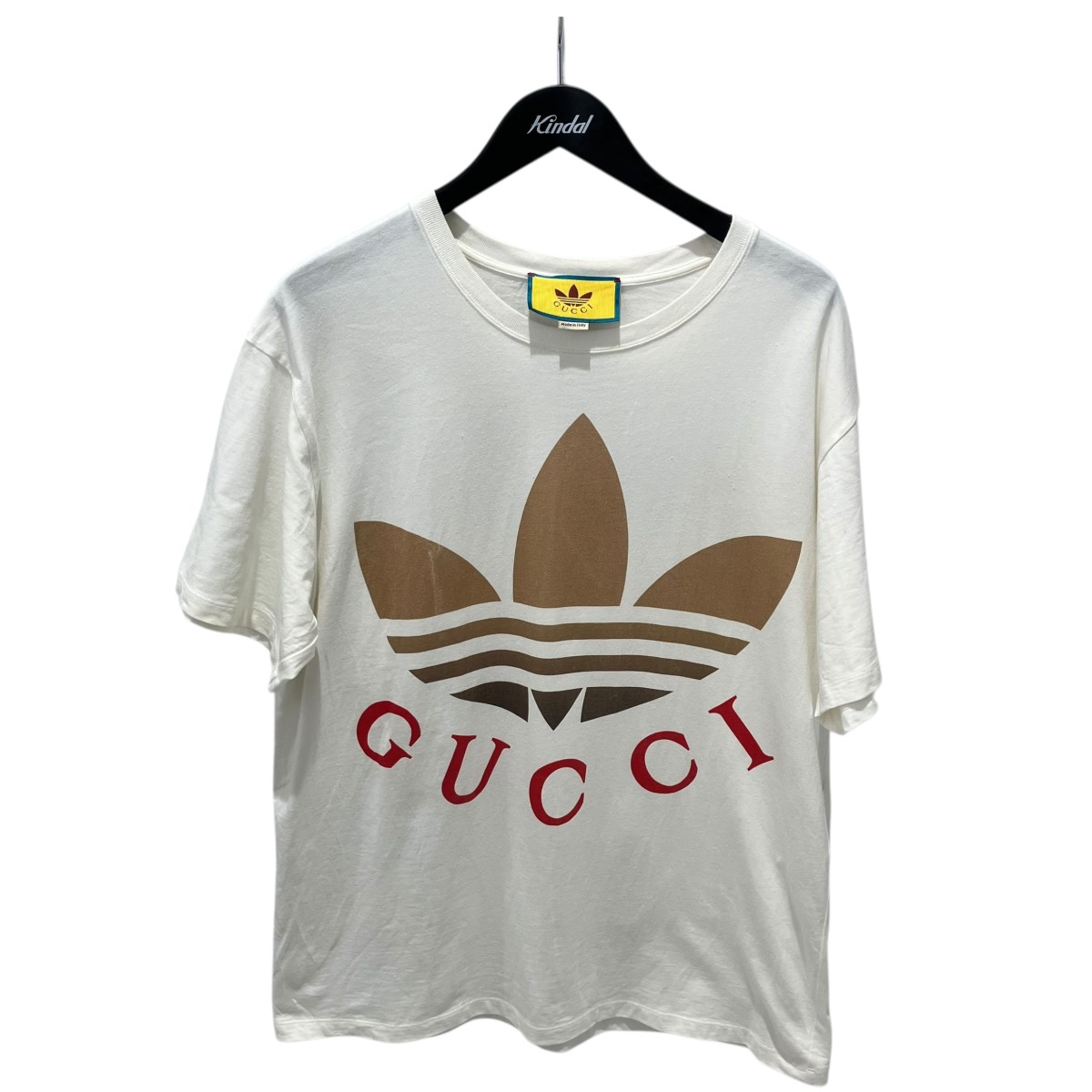 【中古】GUCCI×adidas 綿織物プルオーバー 半袖 プルオーバー プルオーバー 548334 白いこと 大きさ：L 【260426】（グッチ×アディダス）