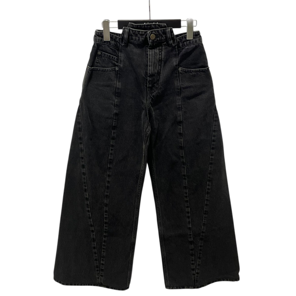 【中古】\u003cBR\u003eMaison Margiela1 10\u003cBR\u003e25AW S51天使の都市0133 BIAS CUT WIDE FLARE DENIM PANTS ジーンズズボン下 黒いこと 大きさ：38\u003cBR\u003e【必要経費思いかえす】