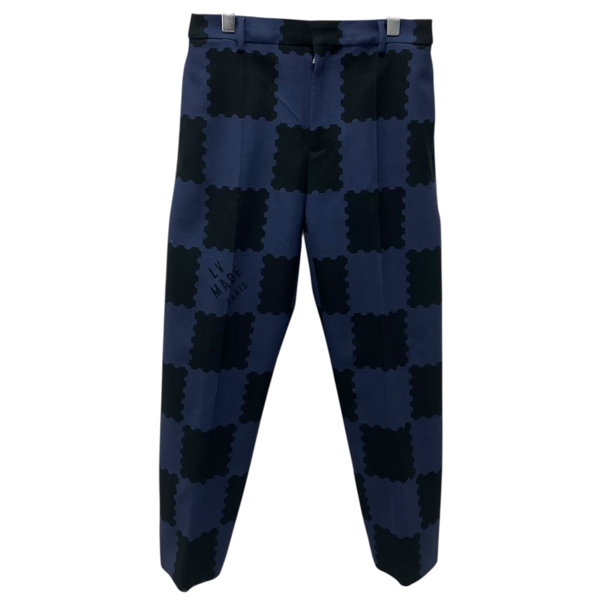 【中古】\u003cBR\u003eLOUIS VUITTON×NIGO\u003cBR\u003eスラックス RM221M HE8 HMP01W 青み薄墨色×黒いこと 大きさ：40\u003cBR\u003e【必要経費思いかえす】