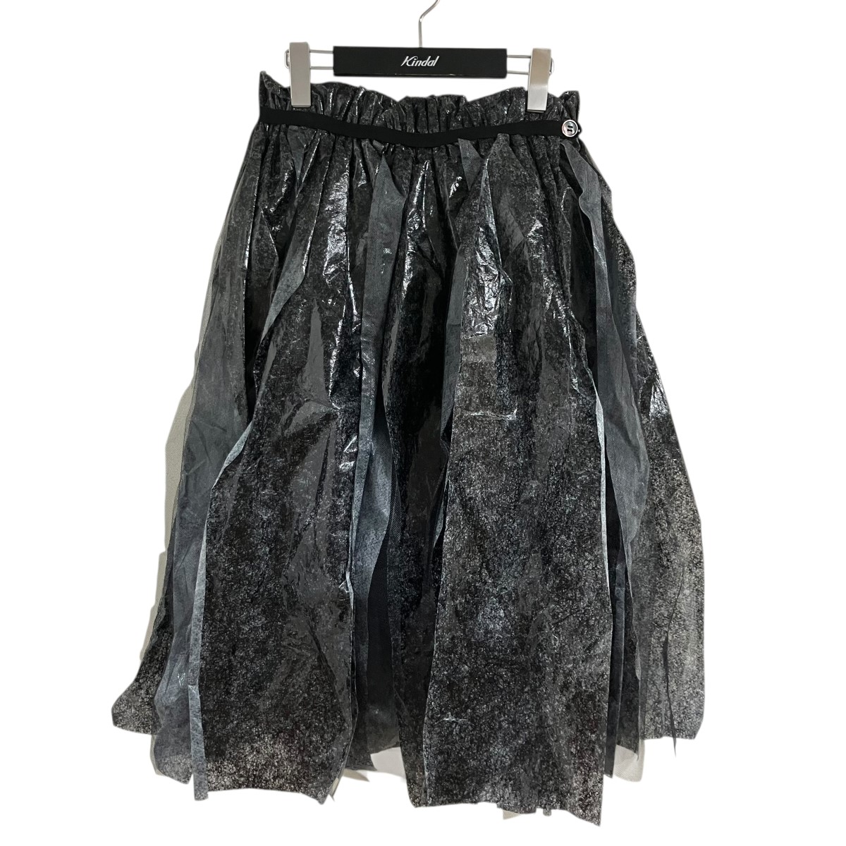 【中古】TAO COMME des GARCONSホイルエフェクト プリーツスカート ブラック サイズ:S【価格見直し】|ブランド古着のカインドオル