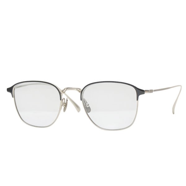 【中古】uniform experiment×先だつものメガネ SUNGLASSES サーモントサングラス 230063 しろがね色×黒いこと×ライトブルーレンズ 【260426】（ユニフォームエクスペリメント×カネコメガネ） 眼鏡-バッグ・小物・ブランド雑貨
