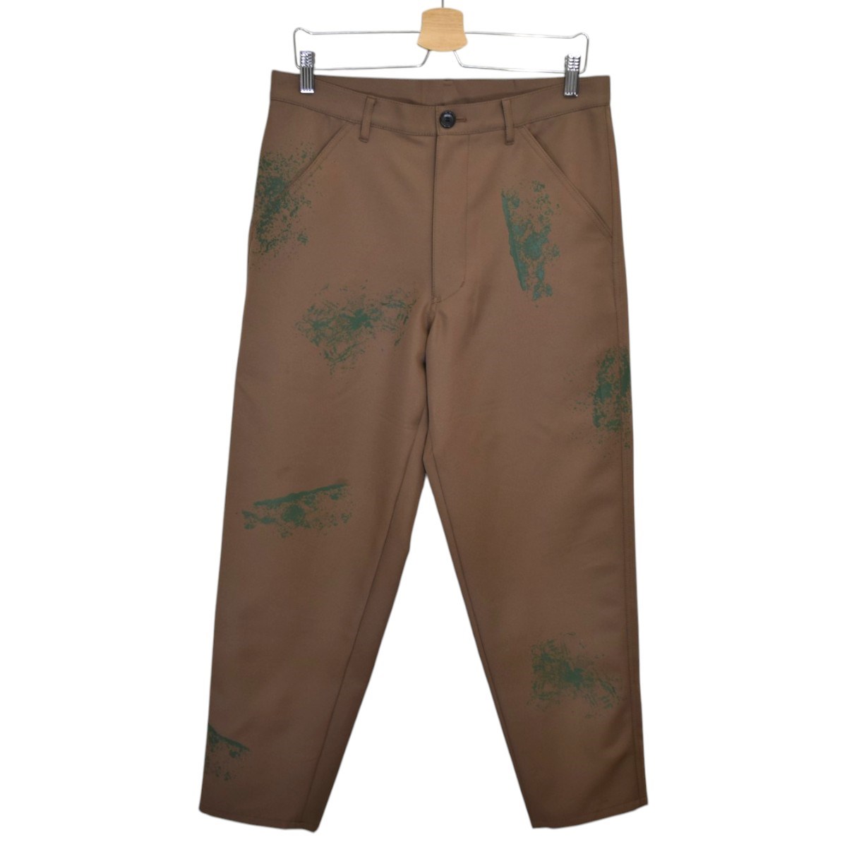 【中古】COMME des GARCONS SHIRT Woven Hand Printed Pants 刷り上げる ズボン下 2024SS FM-P503 赤銅色 大きさ：S 【260426】（コムデギャルソンシャツ）