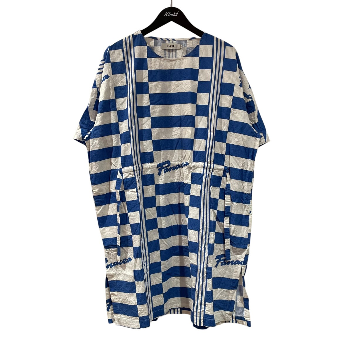 【中古】KLOKE 半袖御召しもの 白いこと×青み 大きさ：S 【260426】（預かり所）