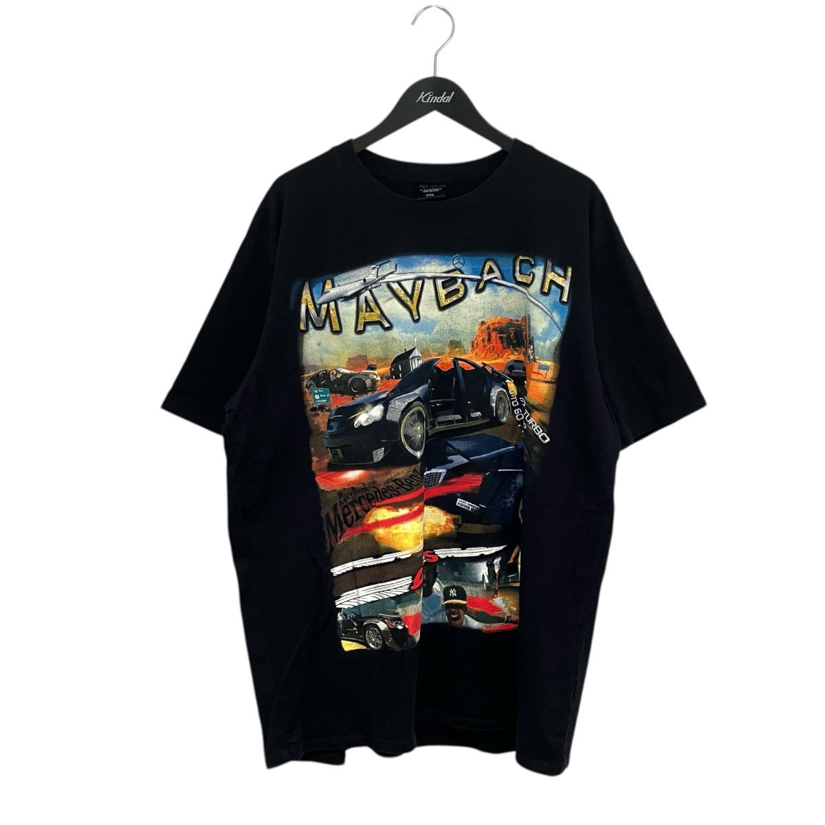 【中古】CASPER MASI MAYBACH TEE 刷り上げるティーシャツ 黒いこと 大いさ：XXL 【260426】（カスペルマシ） トップス-Tシャツ・カットソー-メンズファッション