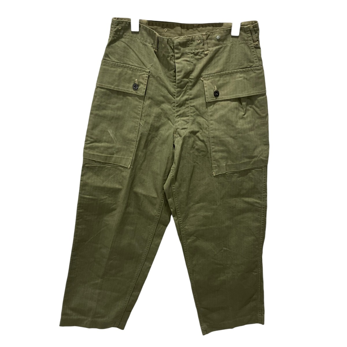【中古】VINTAGE WW2 USMC P-44 HBT TROUSERS エテ公ズボン下 カーキ 大きさ：34 【270426】（ヴィンテージ）