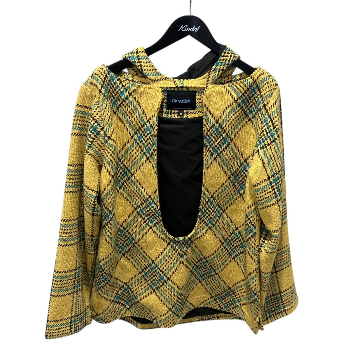 【中古】av vattev　CUT OUT HOODIE ジャケット イエロー サイズ：M 【270426】（アヴ ヴァッテフ）｜ブランド古着のカインドオル