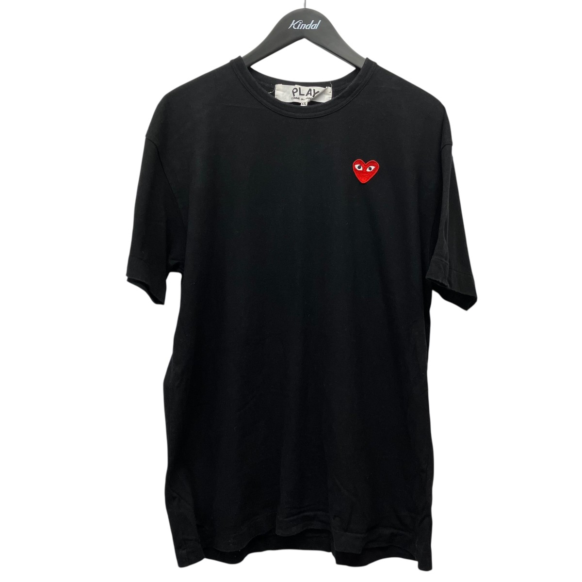 【中古】PLAY COMME des GARCONS ハート型紋章ティーシャツ AZ-T108 黒いこと 大いさ：XXL 【270426】（プレイコムデギャルソン） メンズファッション-トップス-Tシャツ・カットソー