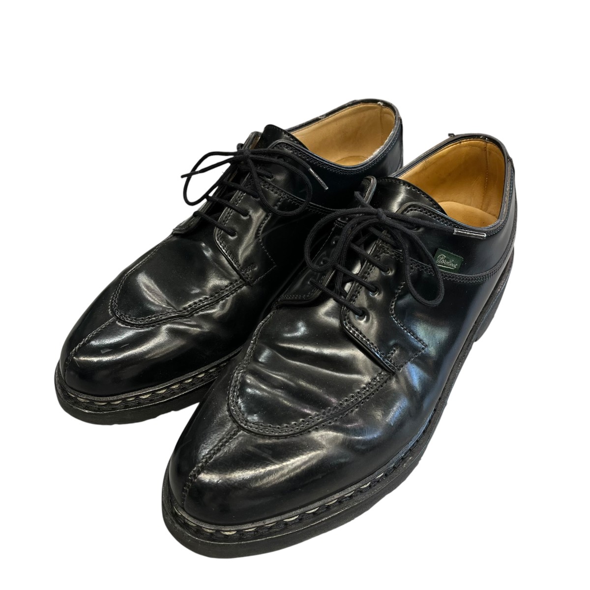 【中古】\u003cBR\u003ePARABOOT\u003cBR\u003eAVIGNON GRIFF U心付けシューズ 145521 黒いこと 大きさ：71/2F\u003cBR\u003e【通貨価値思いなおす】