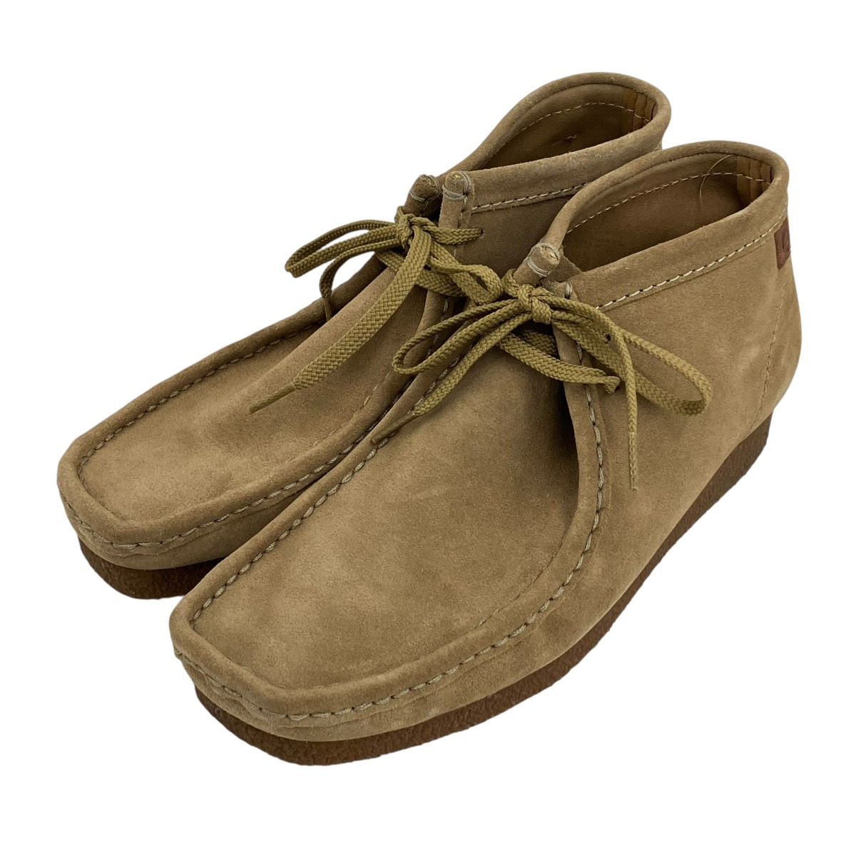 【中古】CLARKS SHACRE BOOT モカシンブーツ 261594387095 ベージュ サイズ：27.5cm 【270426】（クラークス）