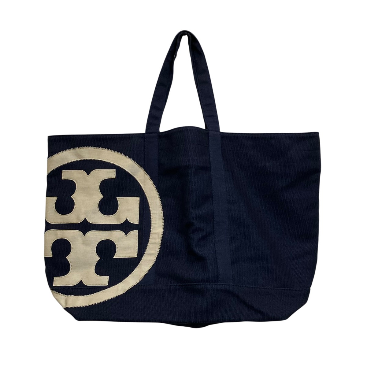 【中古】TORY BURCH BEACH ZIP TOTE トートバッグ 21149545 ネイビー 【270426】（トリーバーチ）