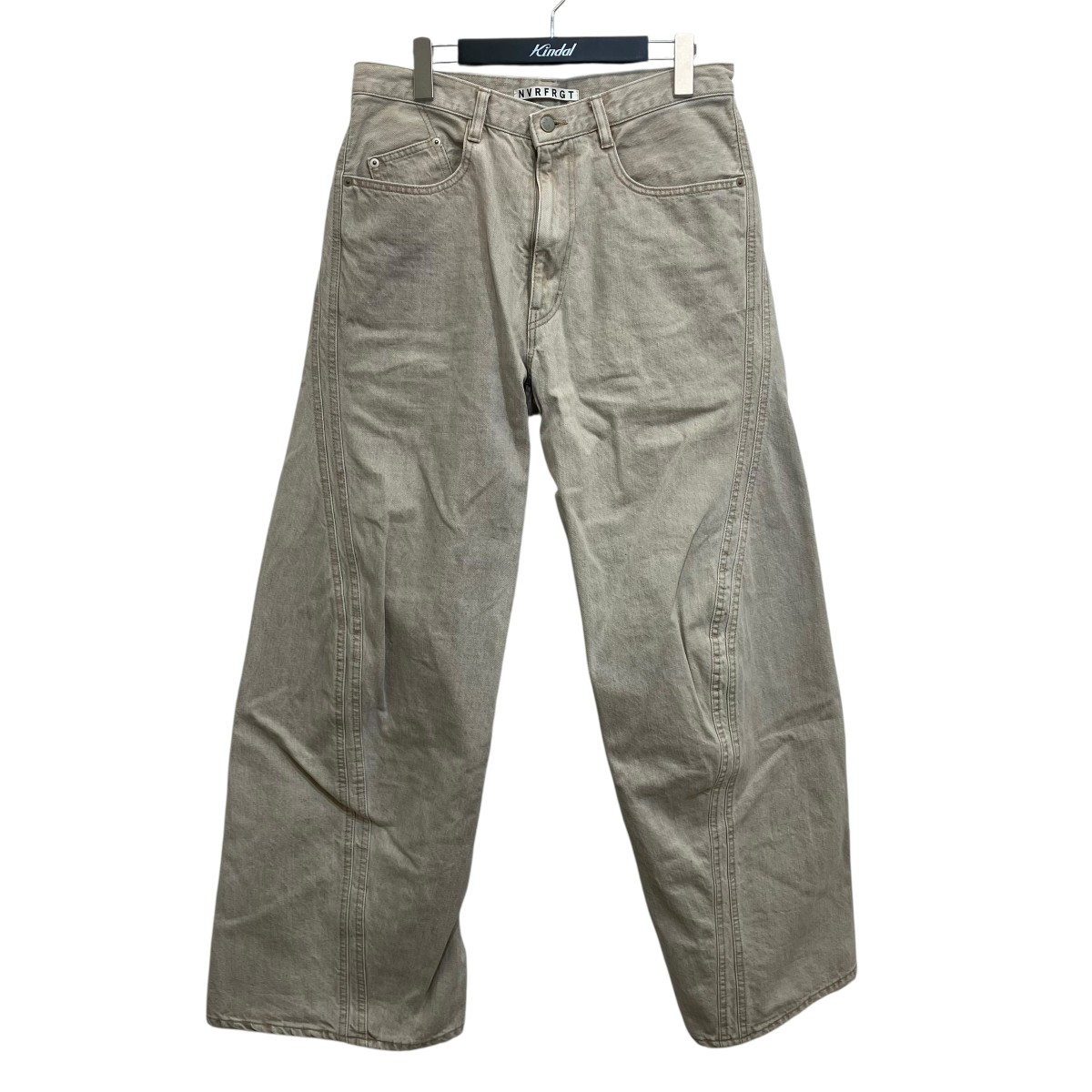 【中古】NVRFRGT3D TWISTED WIDE LEG JEANS デニムパンツ NF241P08B ベージュ サイズ：3【価格見直し】｜ブランド古着のカインドオル