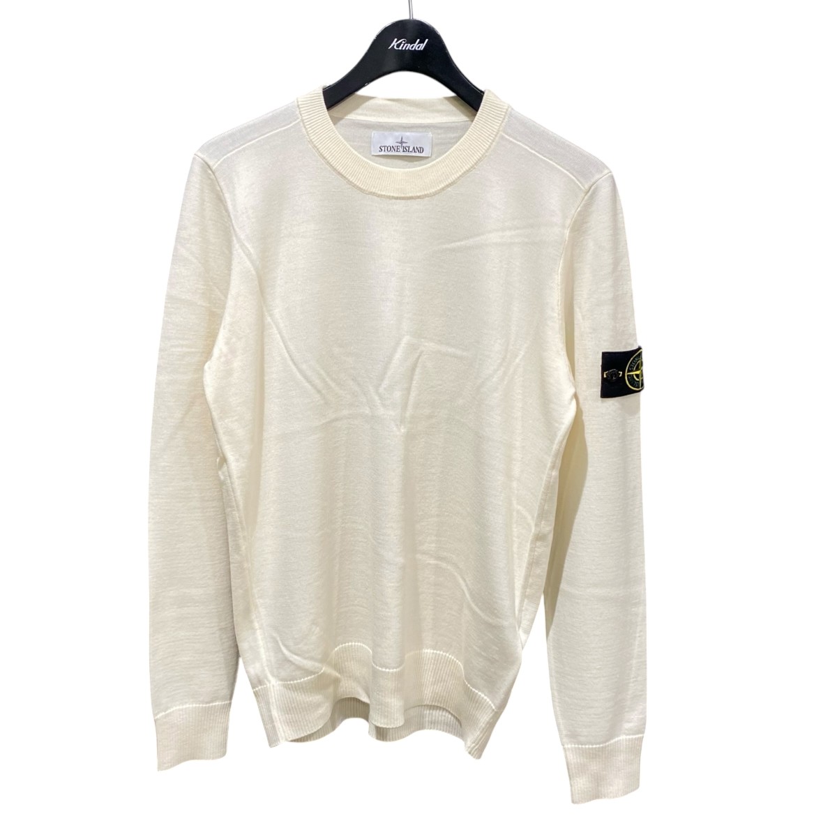 【中古】STONE ISLAND クルーネックニット 7715510C4 象牙色 大きさ：M 【270426】（ストーンアイランド）