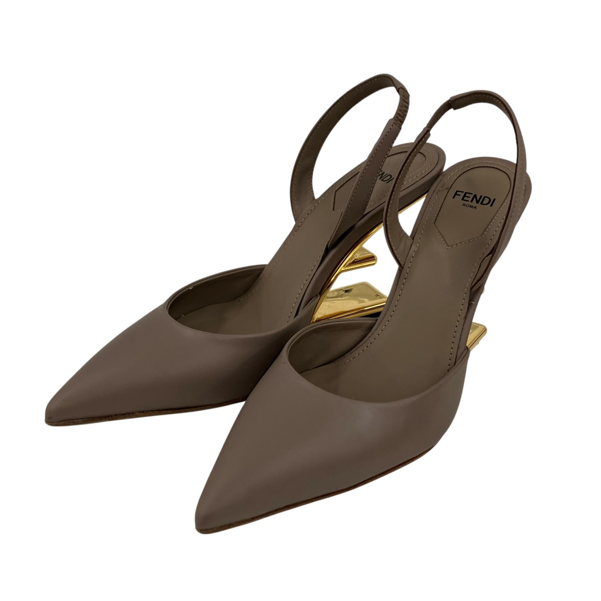 【中古】FENDI 一塁手 パンプス 8J8367 ベージュ 大きさ：35 1/2(22.5糎好いかげんに） 【270426】（フェンディ）