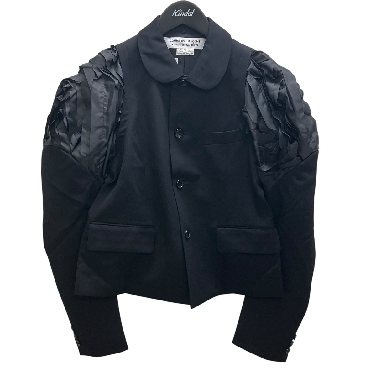 【中古】COMME des GARCONS COMME des GARCONS　25AW フリル切替ジャケット ブラック サイズ：XS 【280426】（コムデギャルソンコムデギャルソン）｜ブランド古着のカインドオル