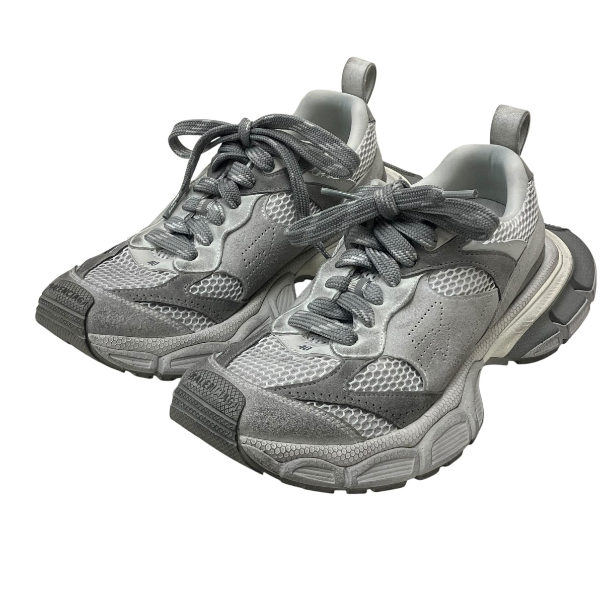 【中古】BALENCIAGA 箱3XL ローカットスニーカー 薄墨色 大きさ：40 【280426】（バレンシアガ）