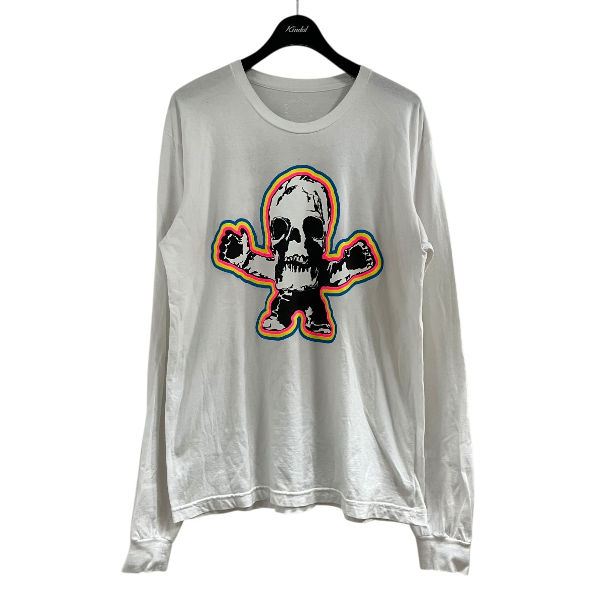 【中古】CHROME HEARTS ×JOE FOTI プリントロングスリーブプルオーバー カットソー 白いこと 大きさ：L 【280426】（クロムハーツ）