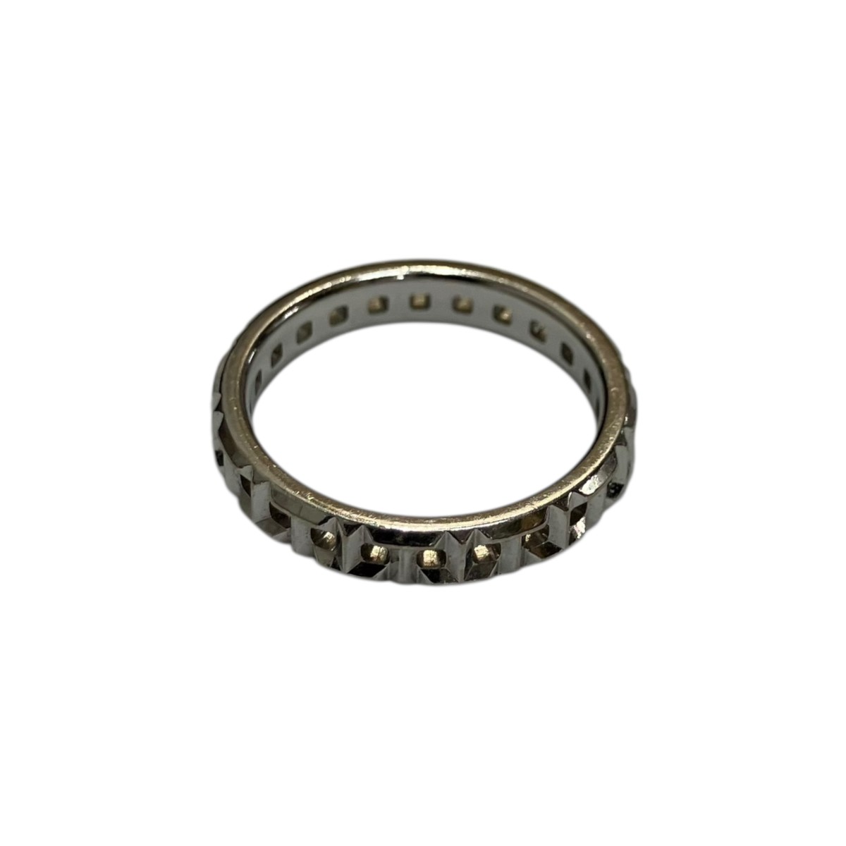 【中古】Tiffany ＆ Co． 掛け目 3．6g トゥルー ナロー 輪っか しろがね色 大いさ：10号 【280426】（ティファニー）