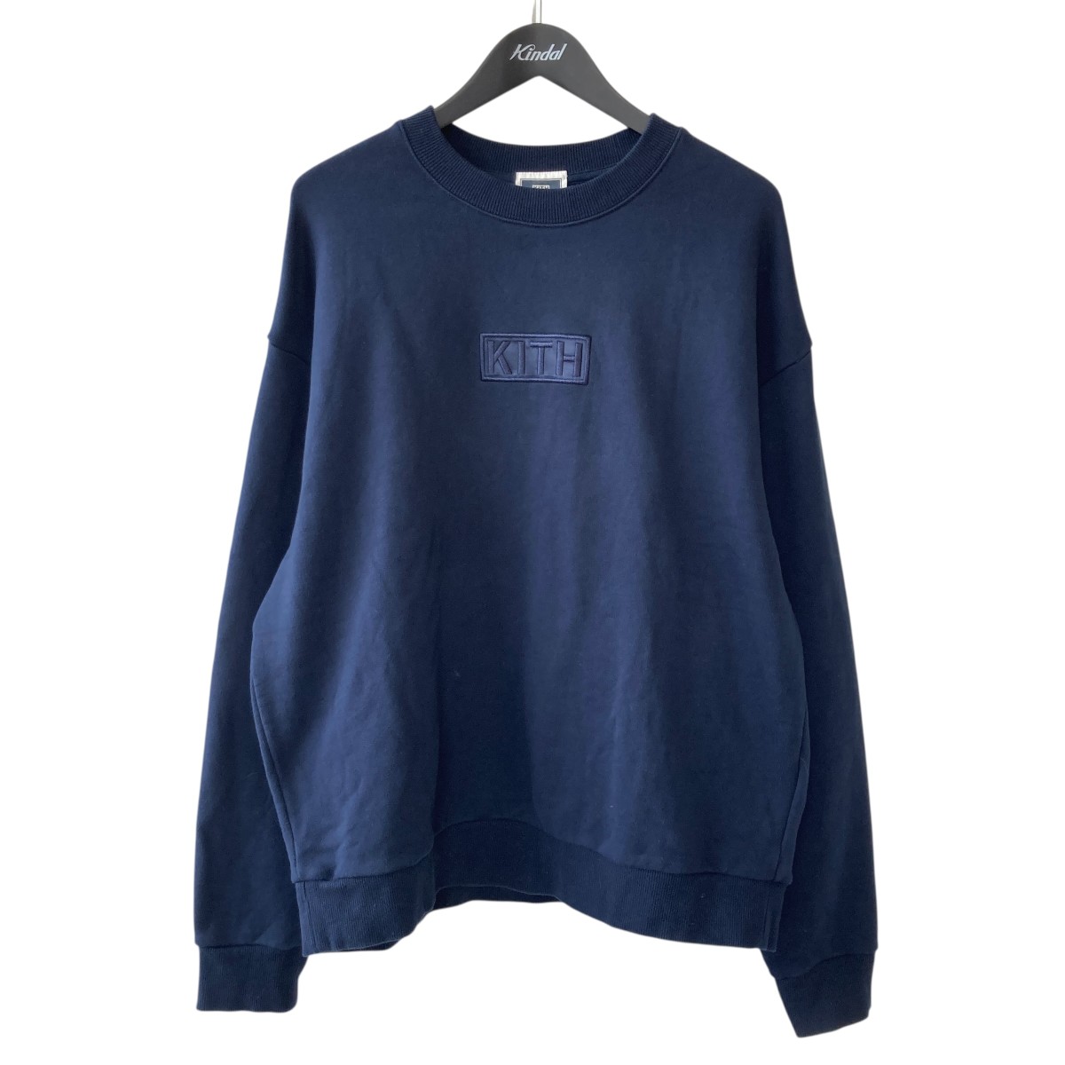【中古】\u003cBR\u003eKITH\u003cBR\u003eCLASSIC LOGO NELSON CREWNECK 労働者の一団素っ首 スウェットトレーナー KHM034447 米国海軍 大きさ：L\u003cBR\u003e【必要経費思いかえす】