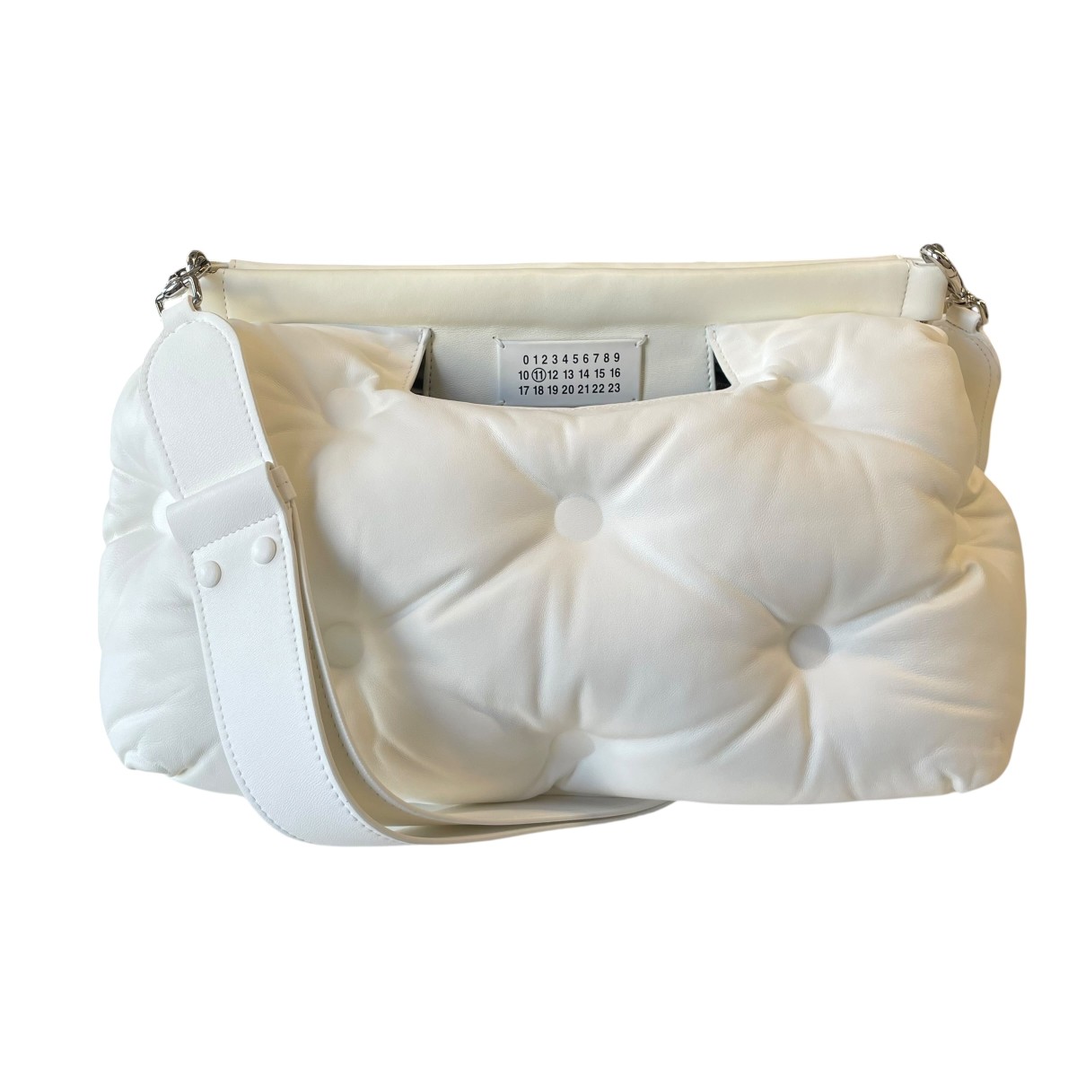【中古】Maison MargielaGlam Slam Classique MEDIUM ショルダーバッグ SB1WG0034 ホワイト【価格見直し】｜ブランド古着のカインドオル