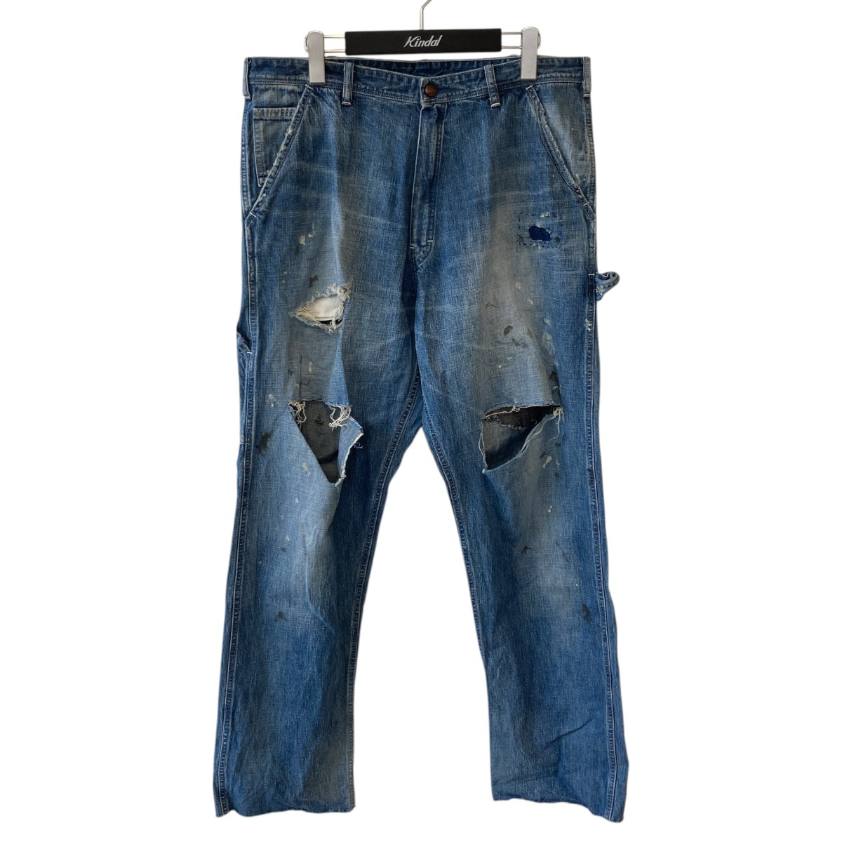 【中古】SAINT MICHAEL DENIM PANTS PAINTER ジーンズズボン下 SM-YS8-0000-051 インディゴ 大きさ：XL 【290426】（仙マイケル）