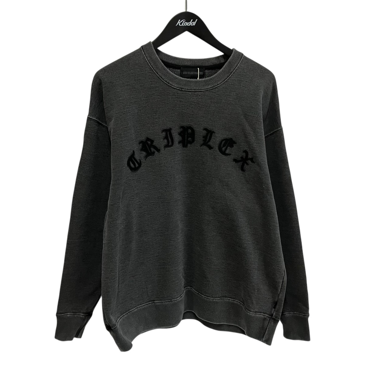 【中古】GOD SELECTION XXX CREW NECK SWEAT SHIRT 調教師 GX-S25-CS-04 濃灰色薄墨色 大きさ：S 【290426】（ゴッドセレクショントリプルエックス）