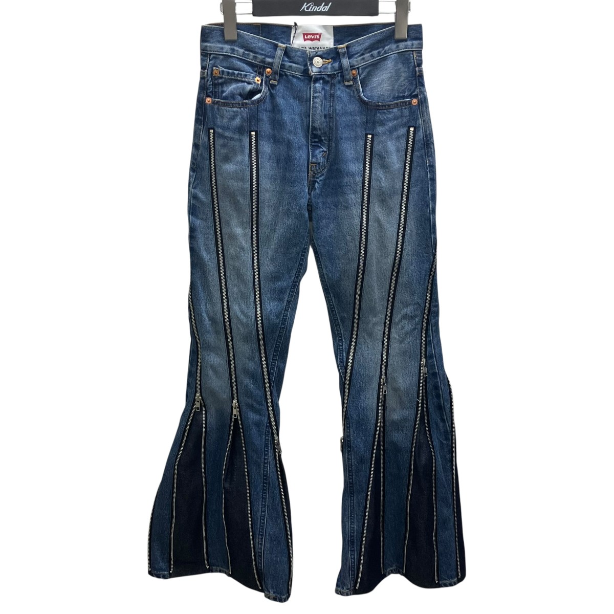 【中古】JUNYA WATANABE CDG×LEVI’S ジップデザインフレアデニムパンツ インディゴ 大いさ：XS 【290426】（ジュンヤワタナベコムデギャルソン×リーヴァイズジーンズ）