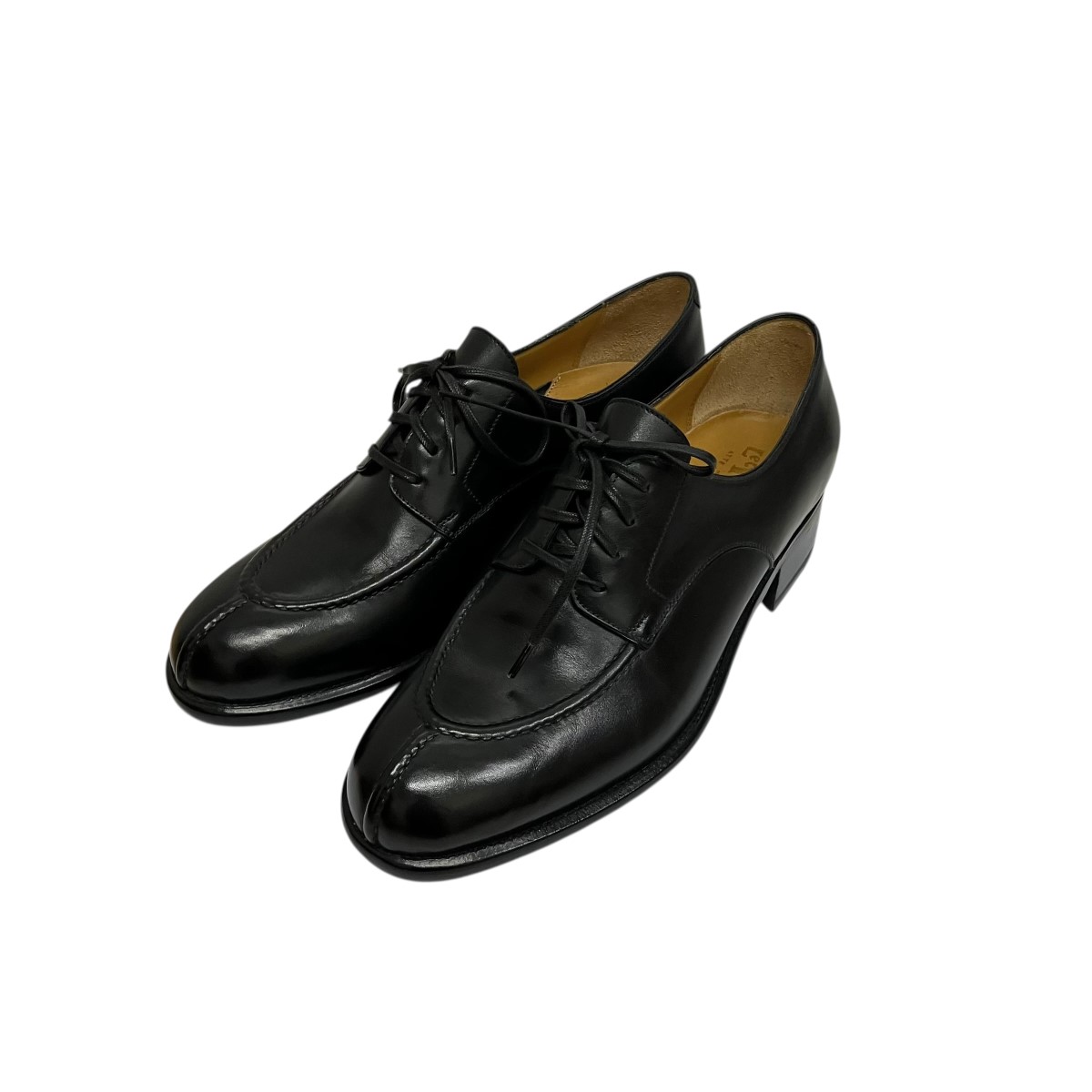 【中古】Le Yucca’s Uチップレースアップレザーシューズ 黒いこと 大いさ：39 【290426】（レユッカス）
