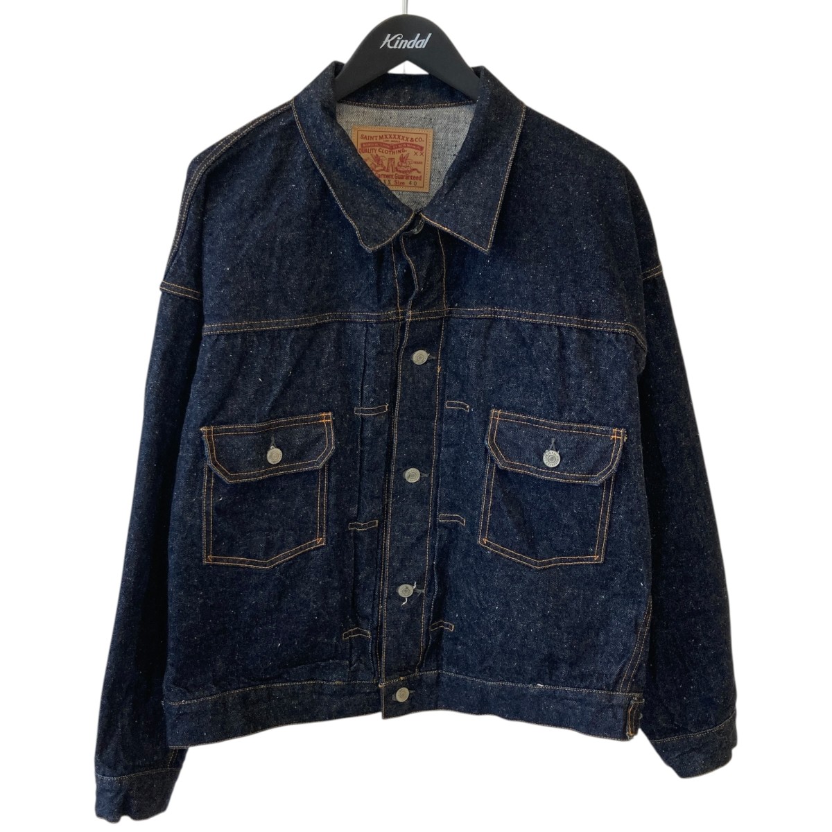 【中古】SAINT MICHAEL×berberjin BJ_DENIM JKT ジーンズ上衣 SM-A23-0000-C16 インディゴ 大きさ：L 【300426】（仙マイケル×ベルベルジン）