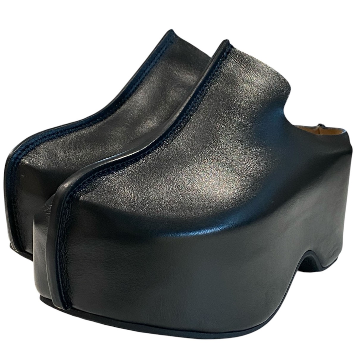 【中古】J．W．ANDERSON Platform Leather Clogsなめし革プラットホーム厚底サンダル 黒いこと 大きさ：36 【290426】（ジョナサンウィリアムアンダーソン）