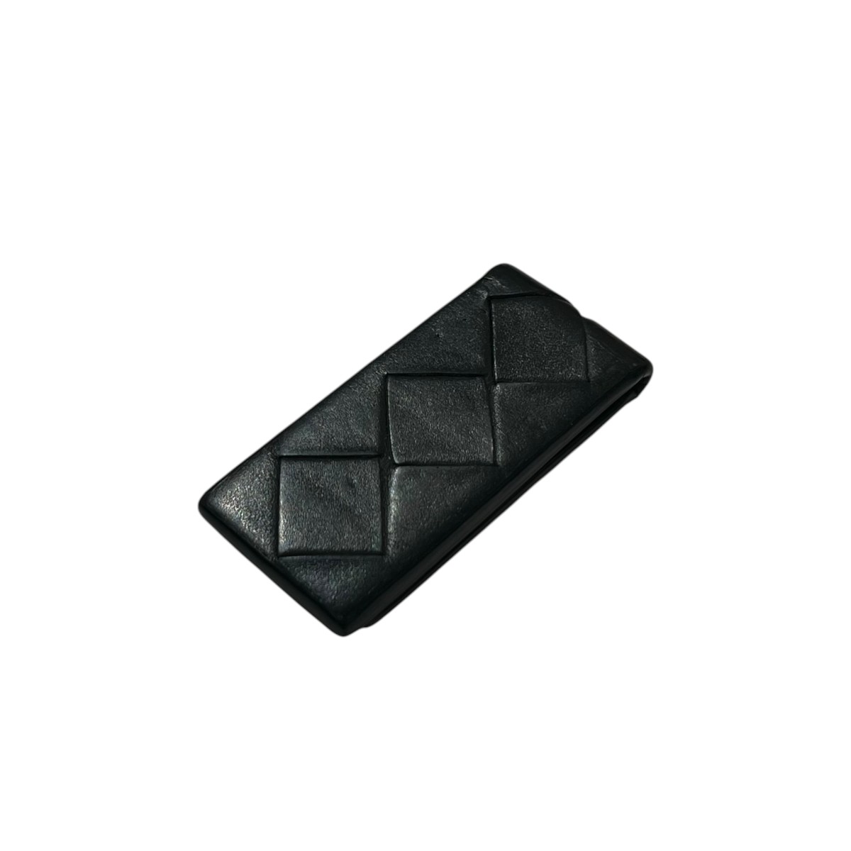 【中古】BOTTEGA VENETA イントレチャート マネークリップ ブラック 【290426】（ボッテガヴェネタ）