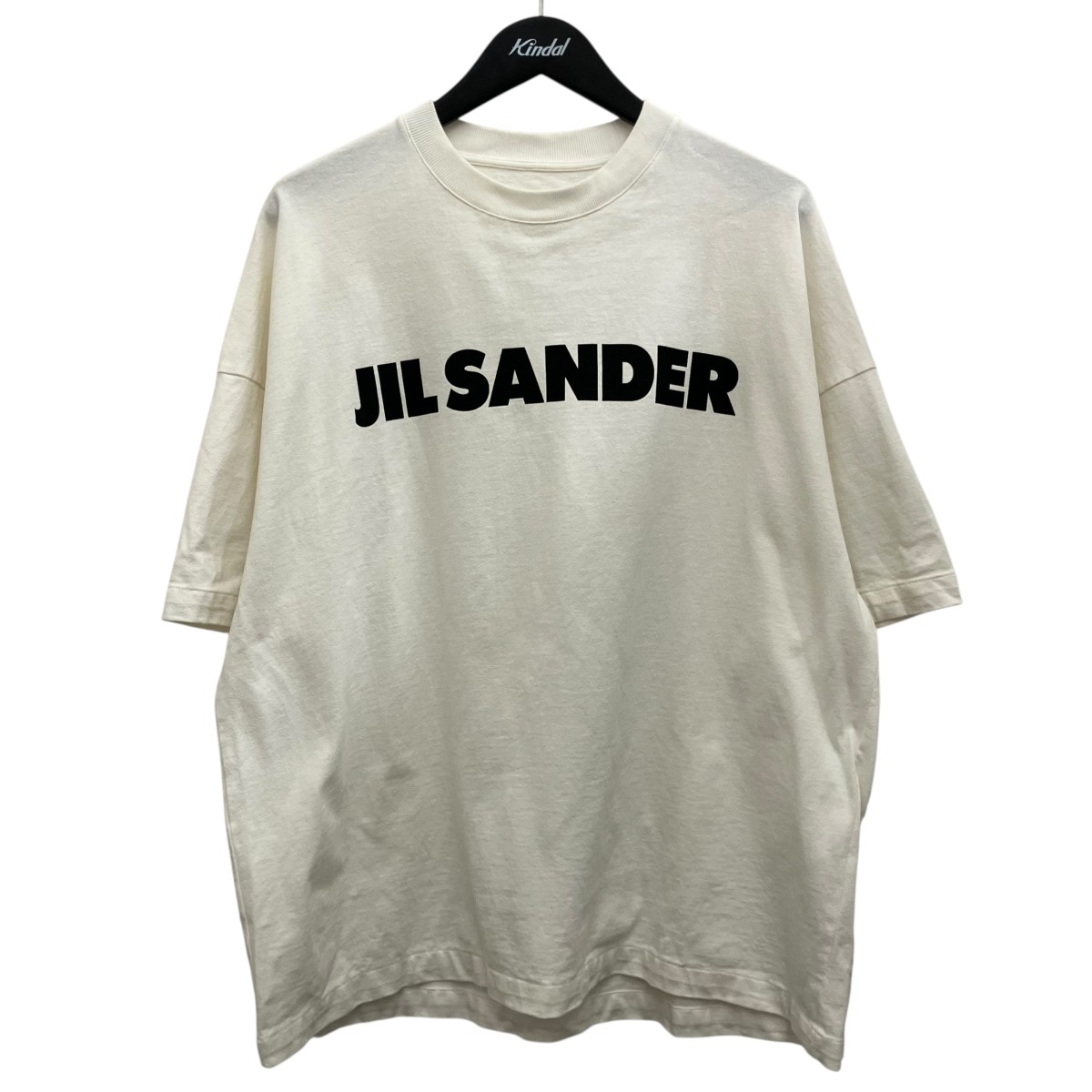 【中古】JIL SANDER オーバーサイズロゴプルオーバー J21GC0001 J45148 象牙色×黒いこと 大きさ：M 【290426】（ジルサンダー）