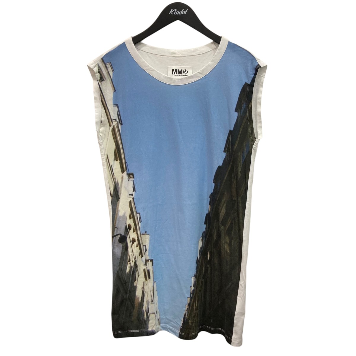 【中古】\u003cBR\u003eMM6 Maison Margiela\u003cBR\u003eノースリーブティーシャツ 12622012 01 青碧×白いこと 大きさ：M\u003cBR\u003e【通貨価値思いなおす】
